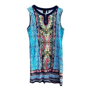 Rafaella Vibrant Blue Sleeveless Dress Size L